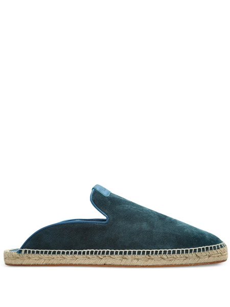  Lanvin Suede Slides - Blue 