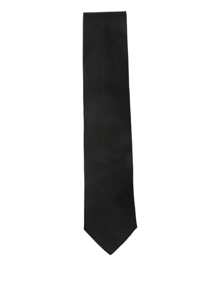  Lanvin Textured Silk Tie - Black 