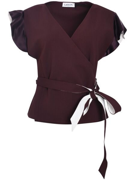  Lanvin Wrap Blouse - Red 