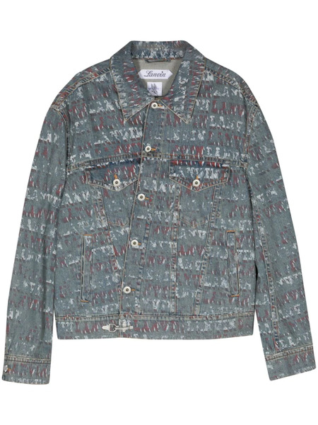  Lanvin X Future Stamp-effect Denim Jacket - Blue 