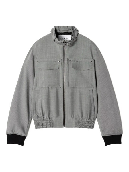  Lanvin Zip-up Chest-pockets Jacket - Grey 