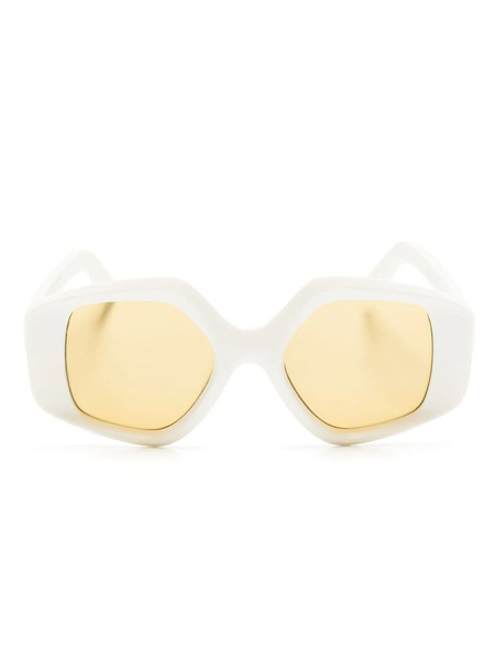  Lapima Stella Oversized-frame Sunglasses - White 