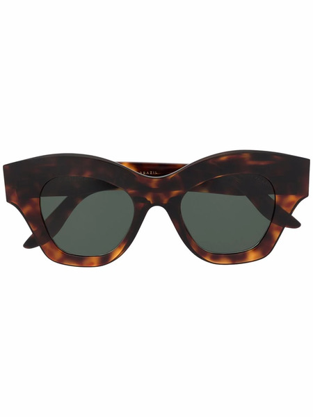  Lapima Tessa Squared-concave Frame Sunglasses - Brown 