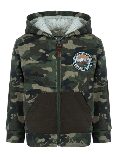  Lapin House Camouflage-pattern Cotton Jacket - Green 