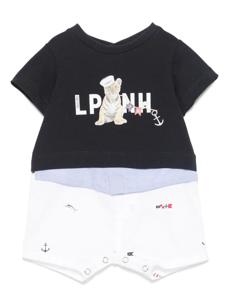  Lapin House Graphic-print Romper - Blue 