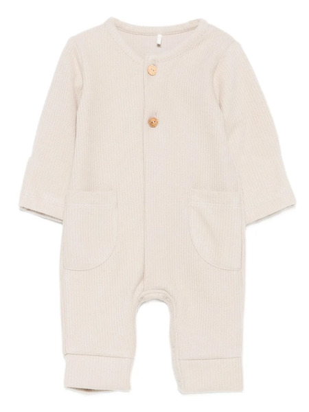  Laranjinha Long-sleeved Romper - Neutrals 