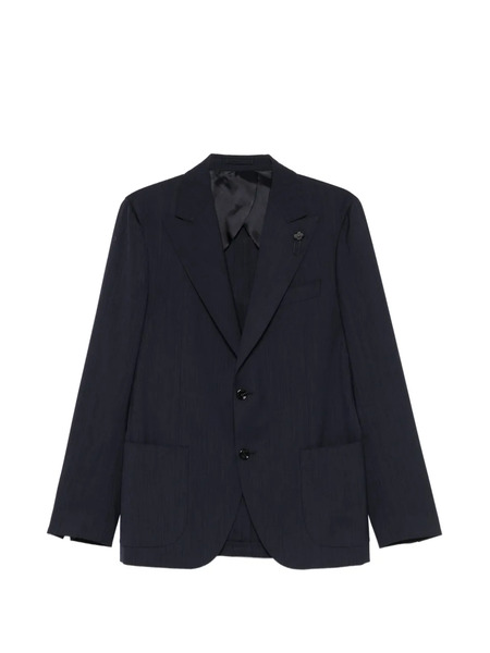  Lardini Button Pin Virgin-wool Jacket - Blue 
