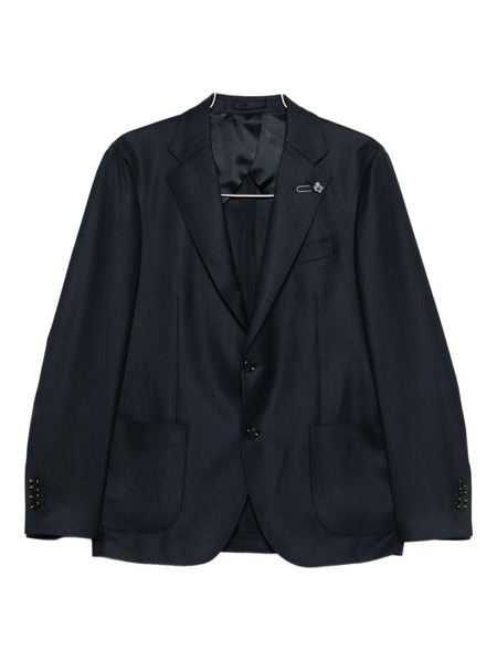  Lardini Button Virgin Wool Blazer - Blue 