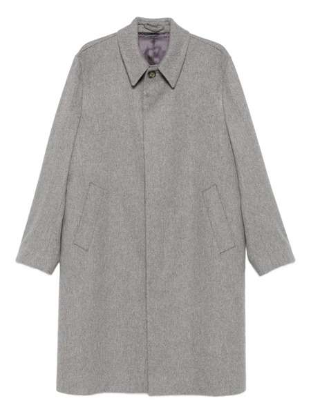  Lardini Buttoned Patch-pocket Coat - Grey 