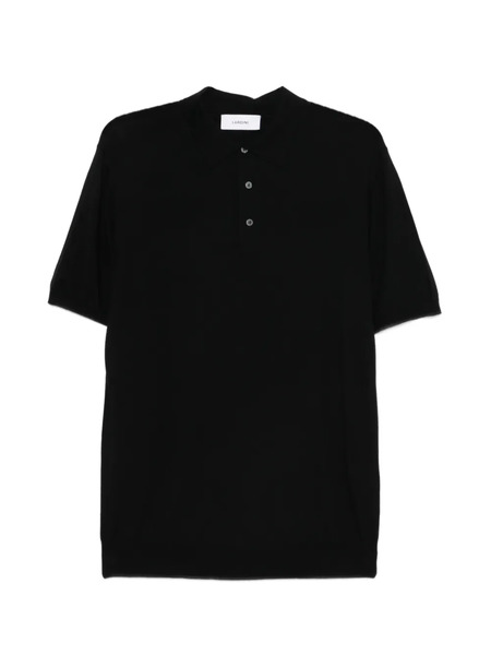  Lardini Buttoned Polo Shirt - Black 