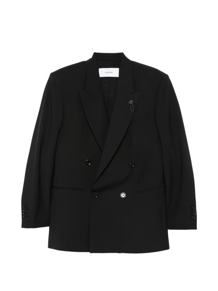  Lardini Cameron Double-breasted Blazer - Black 