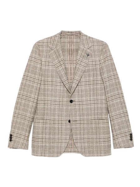  Lardini Checked Two-button Blazer - Green 