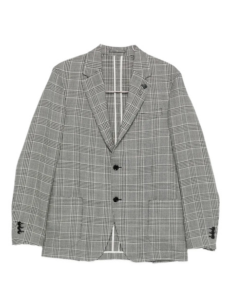  Lardini Checked Two-button Blazer - Neutrals 