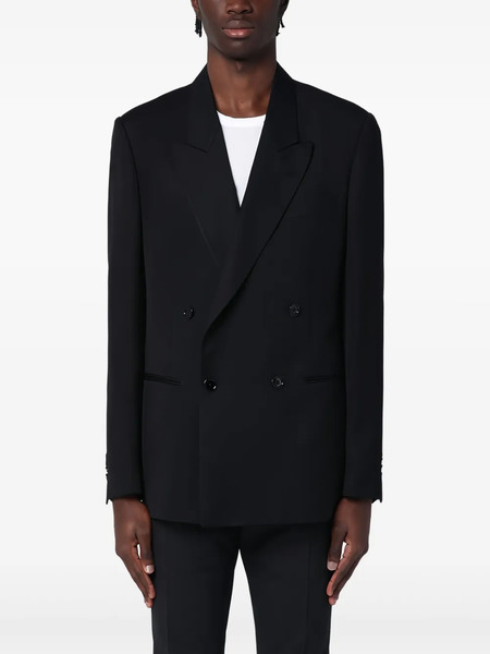  Lardini Double-breasted Blazer - Black 