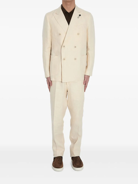 Lardini Double-breasted Blazer - Neutrals 
