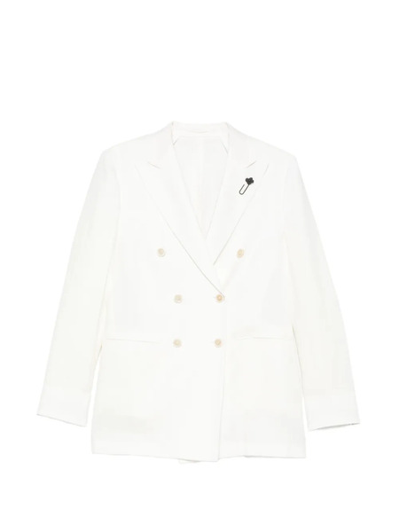  Lardini Double-breasted Blazer - Neutrals 