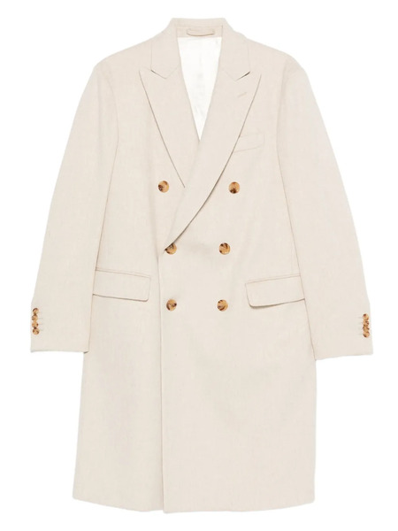  Lardini Double-breasted Coat - Neutrals 