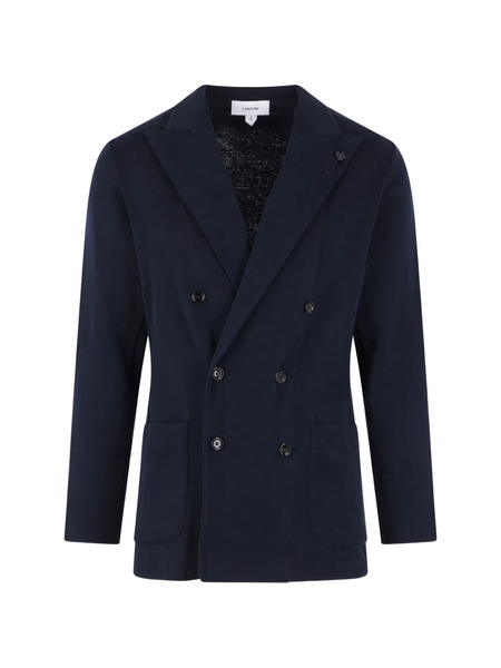  Lardini Double-breasted Dinner Jacket - Black 