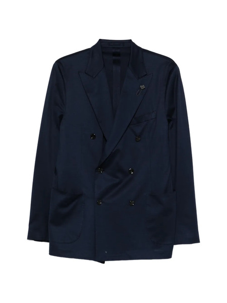  Lardini Double-breasted Jacket - Blue 