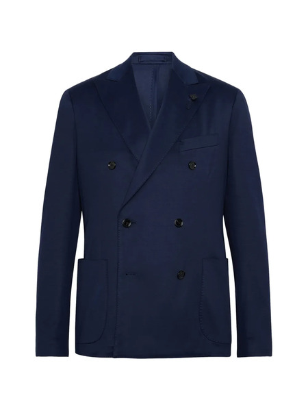  Lardini Double-breasted Jacket - Blue 
