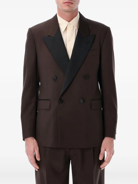  Lardini Double-breasted Jacket - Brown 