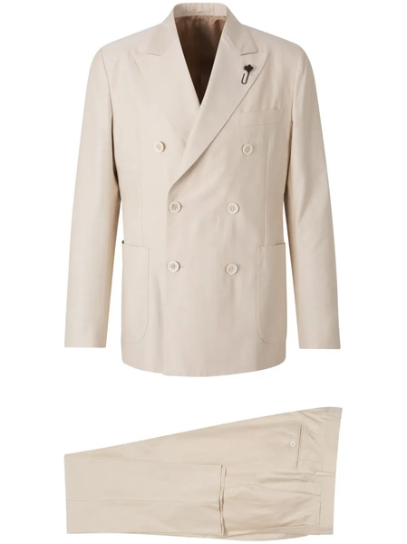  Lardini Double-breasted Suit - Neutrals 