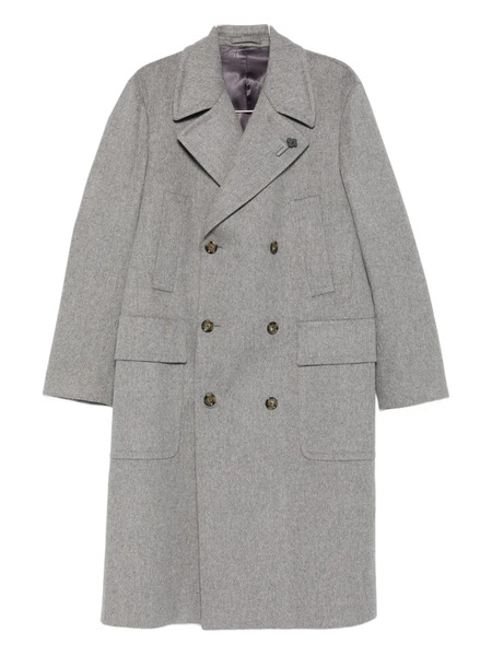 Lardini Double-breasted Wool Coat - Grey 