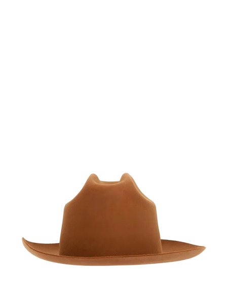  Lardini Felted Fedora Hat - Brown 