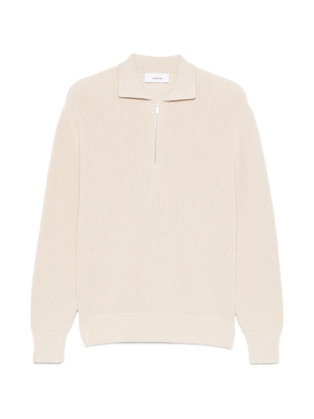  Lardini Half-zip Polo Sweater - Neutrals 