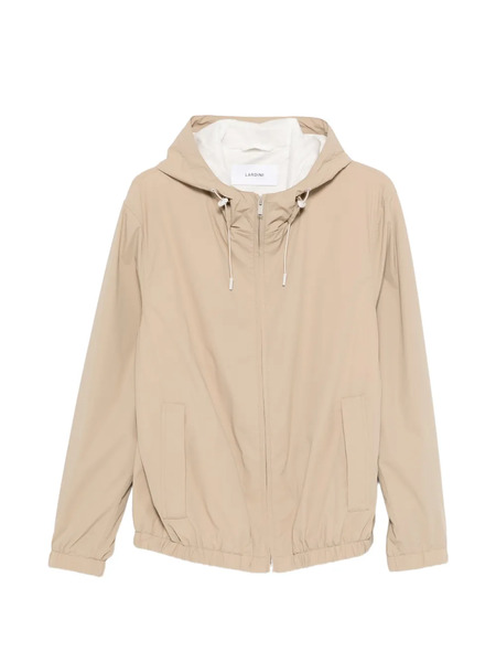  Lardini Hooded Zip-up Jacket - Neutrals 
