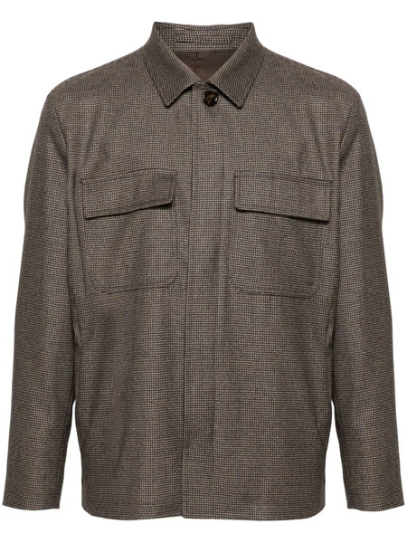  Lardini Houndstooth Jacket - Brown 