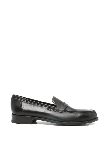  Lardini Leather Flat Loafers - Brown 