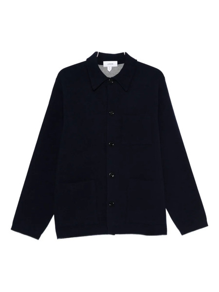  Lardini Patch-pocket Button Cardigan - Blue 