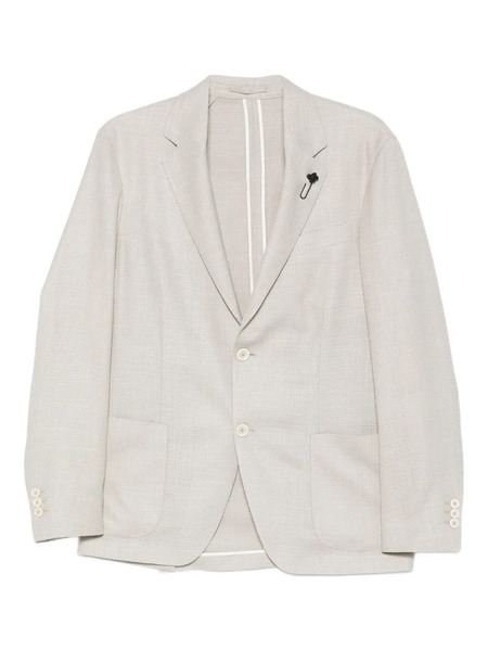 Lardini Patch Pocket Two Button Jacket - Neutrals 