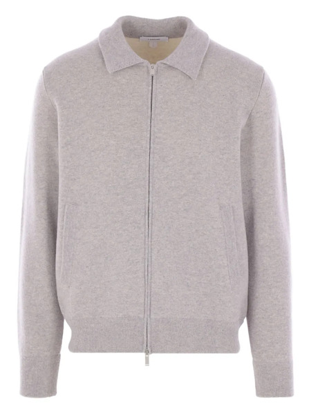  Lardini Polo-collar Cardigan - Grey 