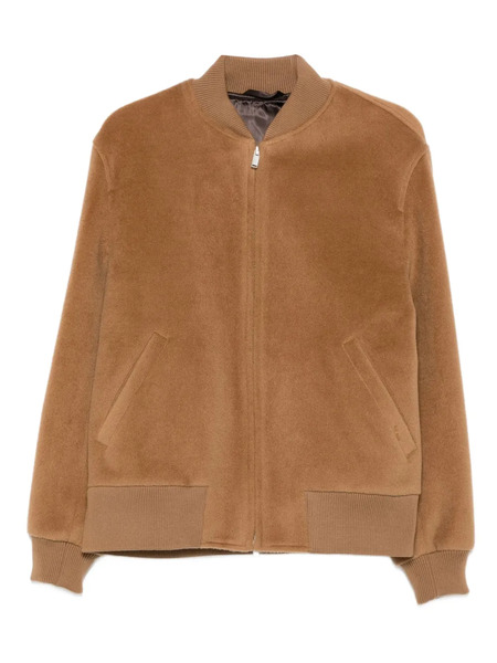  Lardini Ribbed-collar Wool Jacket - Brown 
