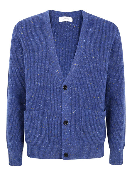  Lardini Ribbed Wool Cardigan - Blue 