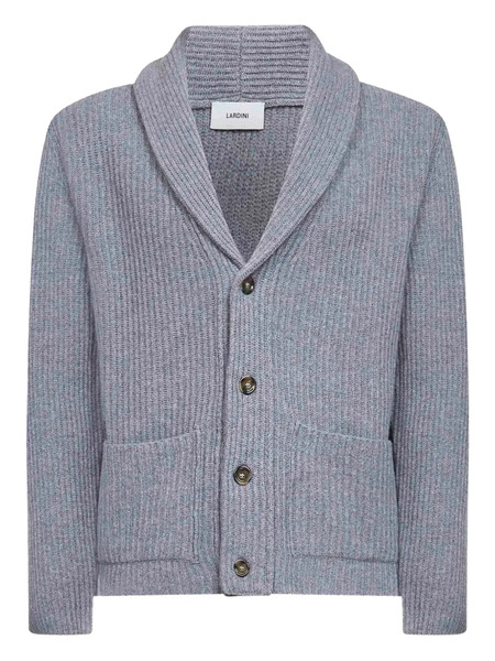  Lardini Shawl-collar Cardigan - Grey 