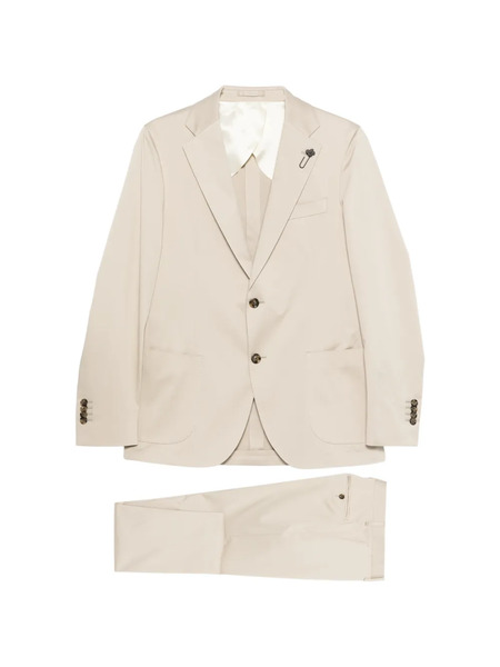  Lardini Single-breasted Cotton Suit - Neutrals 