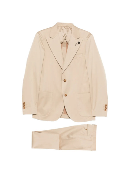  Lardini Single-breasted Cotton Suit - Neutrals 