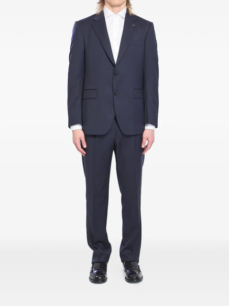  Lardini Single-breasted Lapel Pin Suits - Blue 