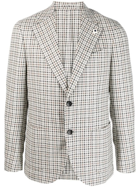  Lardini Single Breasted Wool-blend Blazer - Neutrals 