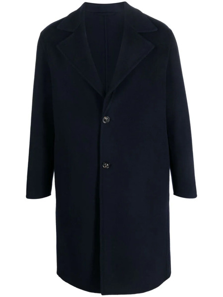  Lardini Single-breasted Wool-blend Coat - Blue 