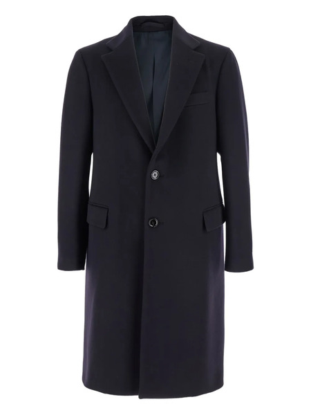  Lardini Single-breasted Wool Coat - Blue 