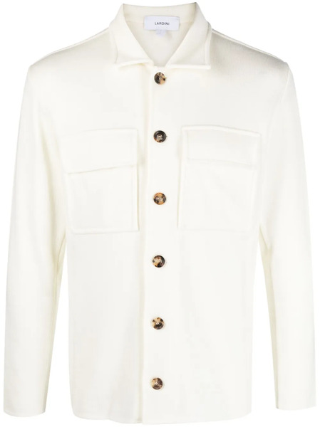  Lardini Spread-collar Wool Shirt Jacket - Neutrals 