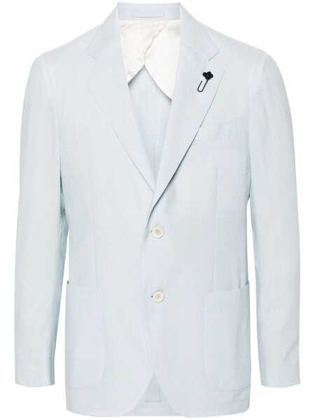  Lardini Striped Single-breasted Blazer - Blue 