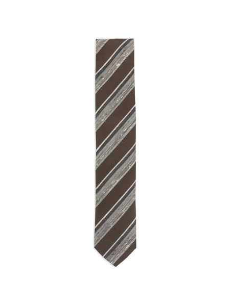  Lardini Striped Tie - Brown 