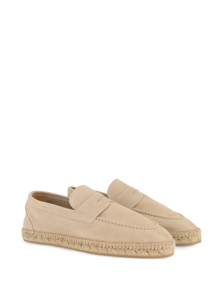  Lardini Suede Espadrilles - Neutrals 