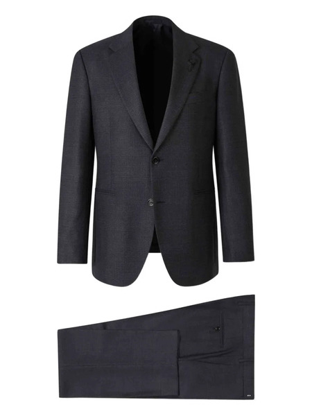  Lardini Textured Check Suit - Blue 