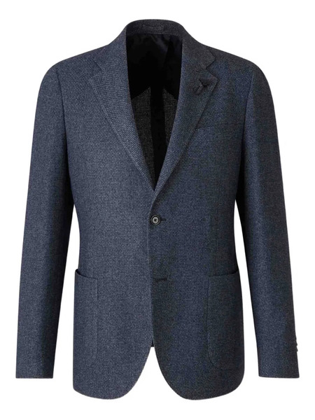  Lardini Textured Single-breasted Jacket - Blue 